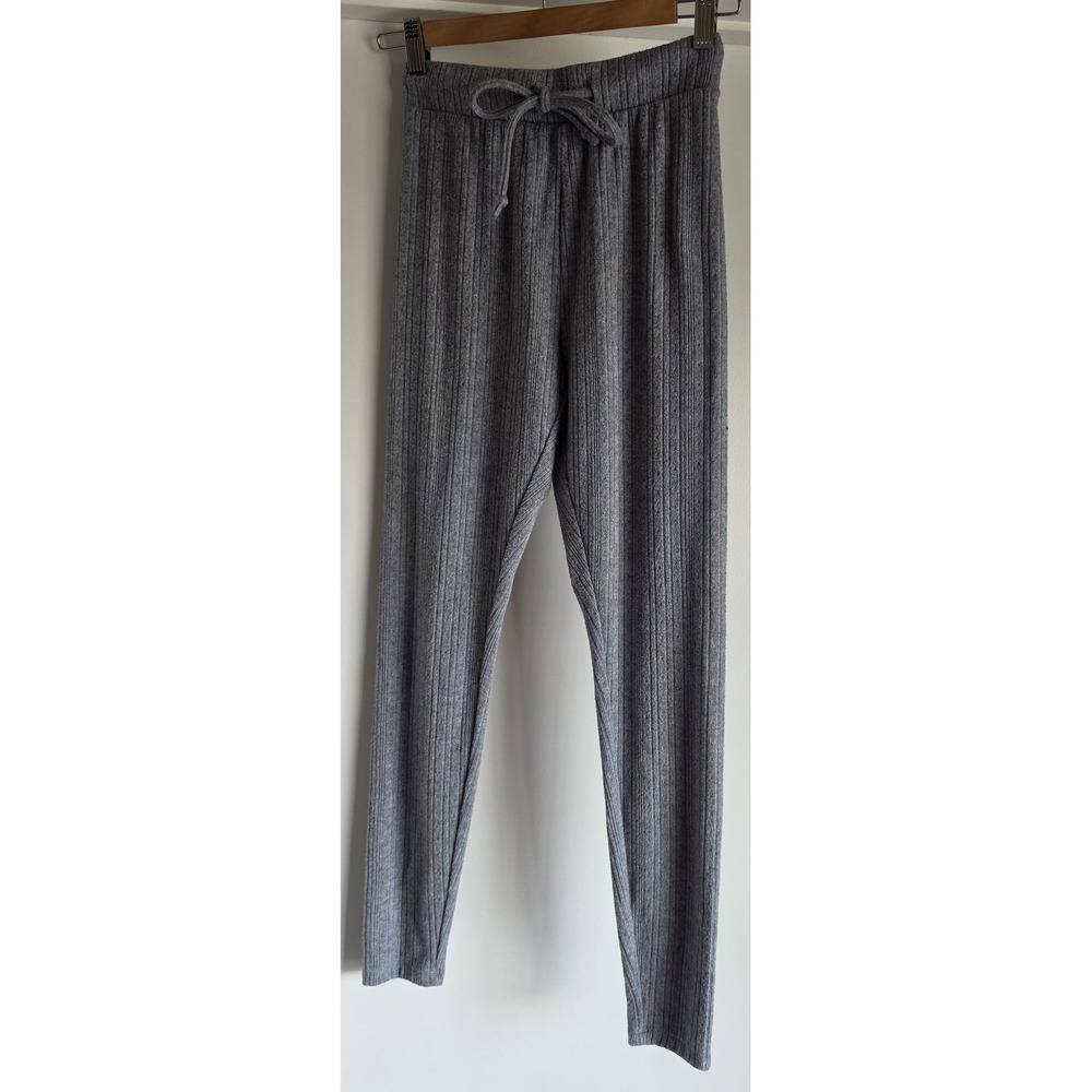 Onia Women's Ribbed Jogger Pants XS Gray Casual Athleisure Sweatpants